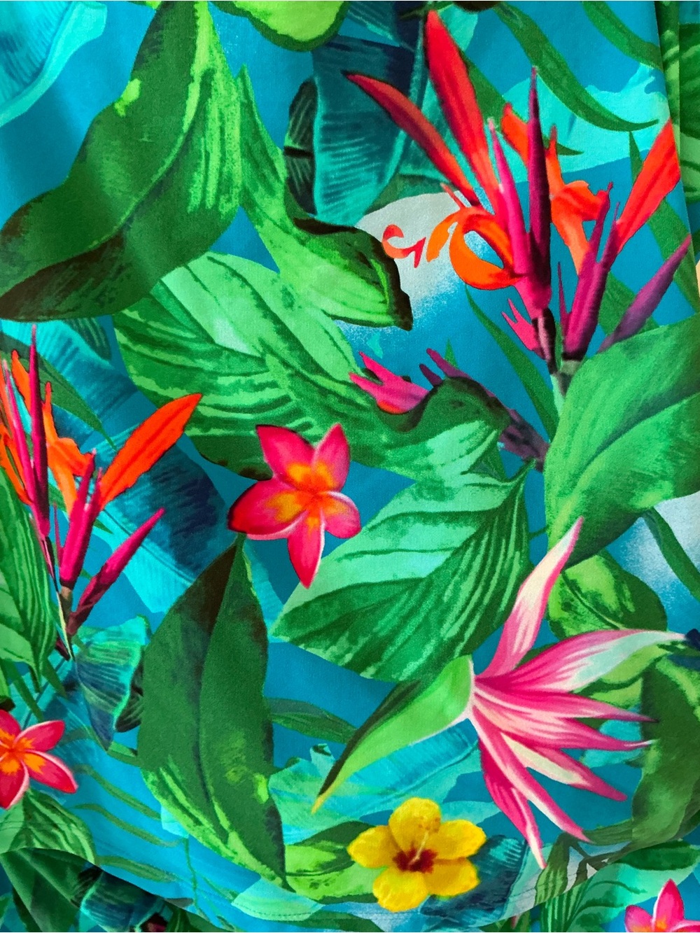 Nip Tuck 2pc Tropical V-Neck Tankini Swimsuit Set in Blue-Green Floral - Picture 7 of 13